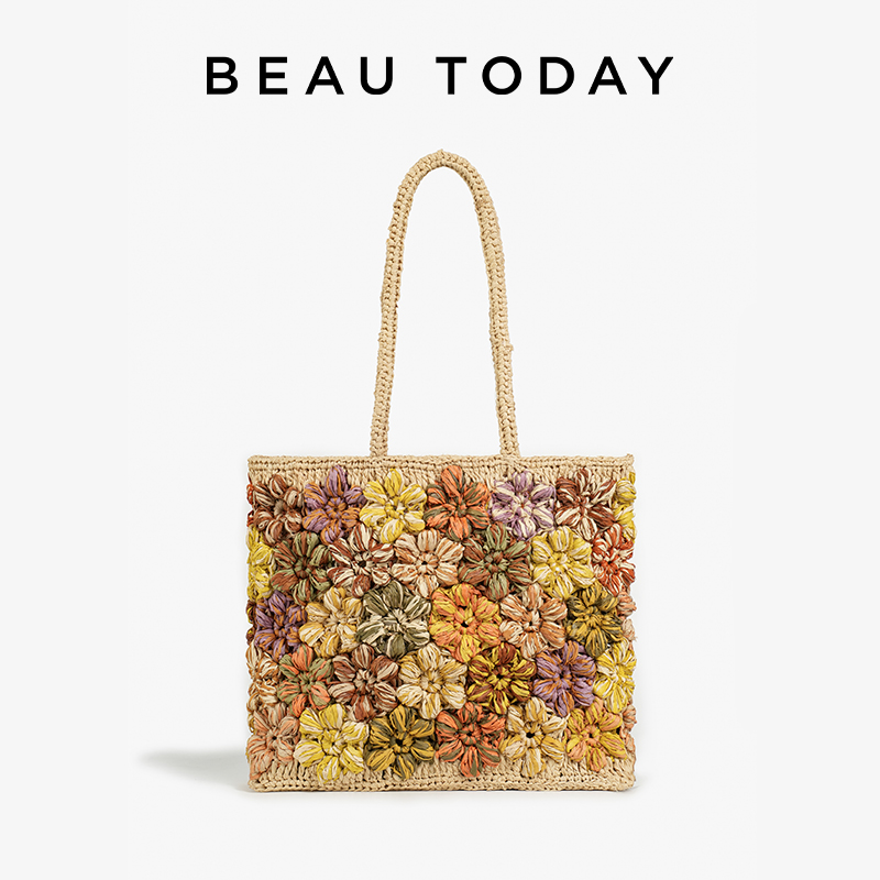 Women'S Raffia Bags - Сумки-тоут BEAUTODAY для женщин, из рафии,