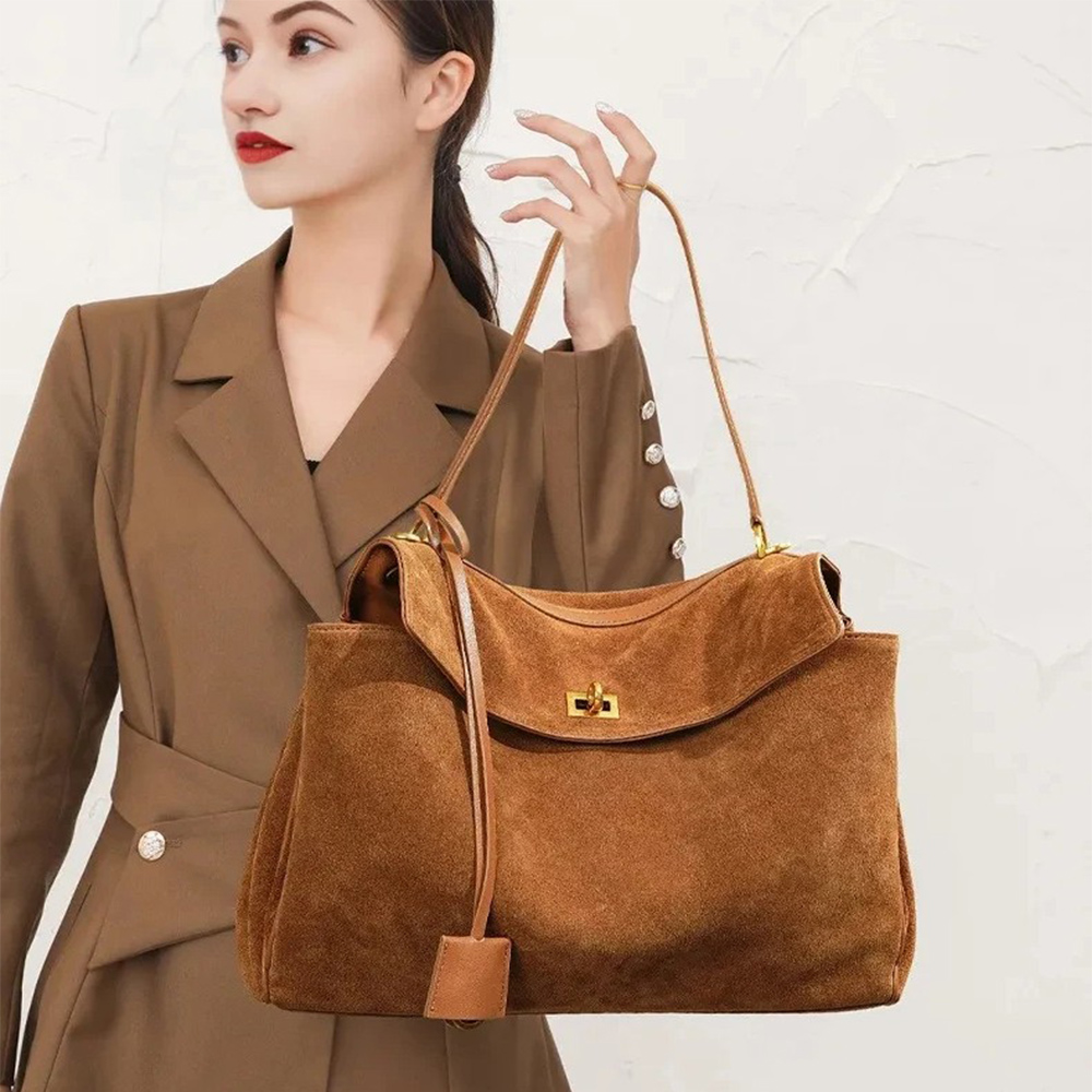 Women Bags On Sale - Осенне-зимняя женская сумка из натуральной замши,