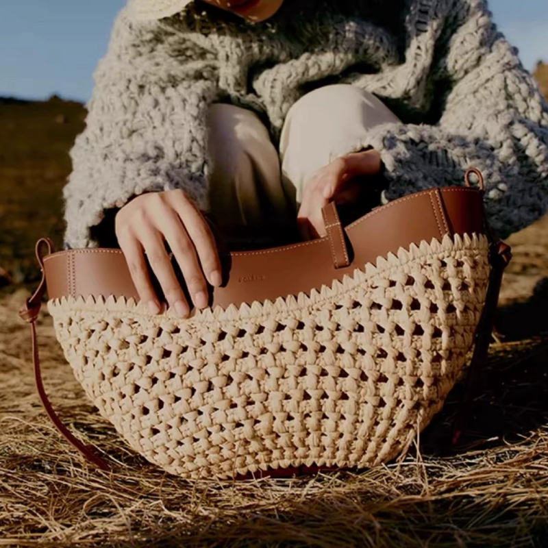 Women'S Raffia Bags - Летняя сумка-тоут 2026 из рафии и