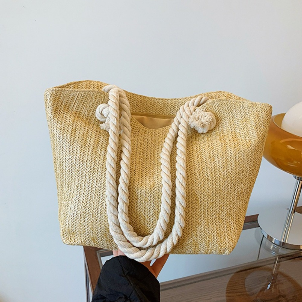 Women'S Raffia Bags - Новая летняя пляжная сумка-тоут большой вместимости